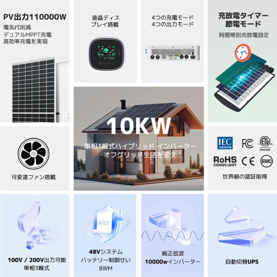 LVYUAN 8KWハイブリッド ソーラー発電システム : LVYUANストア LVYUAN 8KWハイブリッド ソーラー発電システム : LVYUANストア