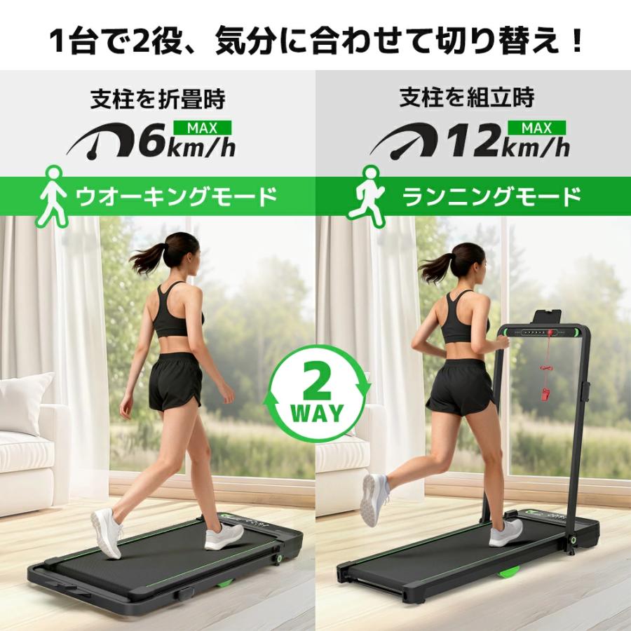 Fitsmile ランニングマシン ルームランナー MAX12km 家庭用 スタンド