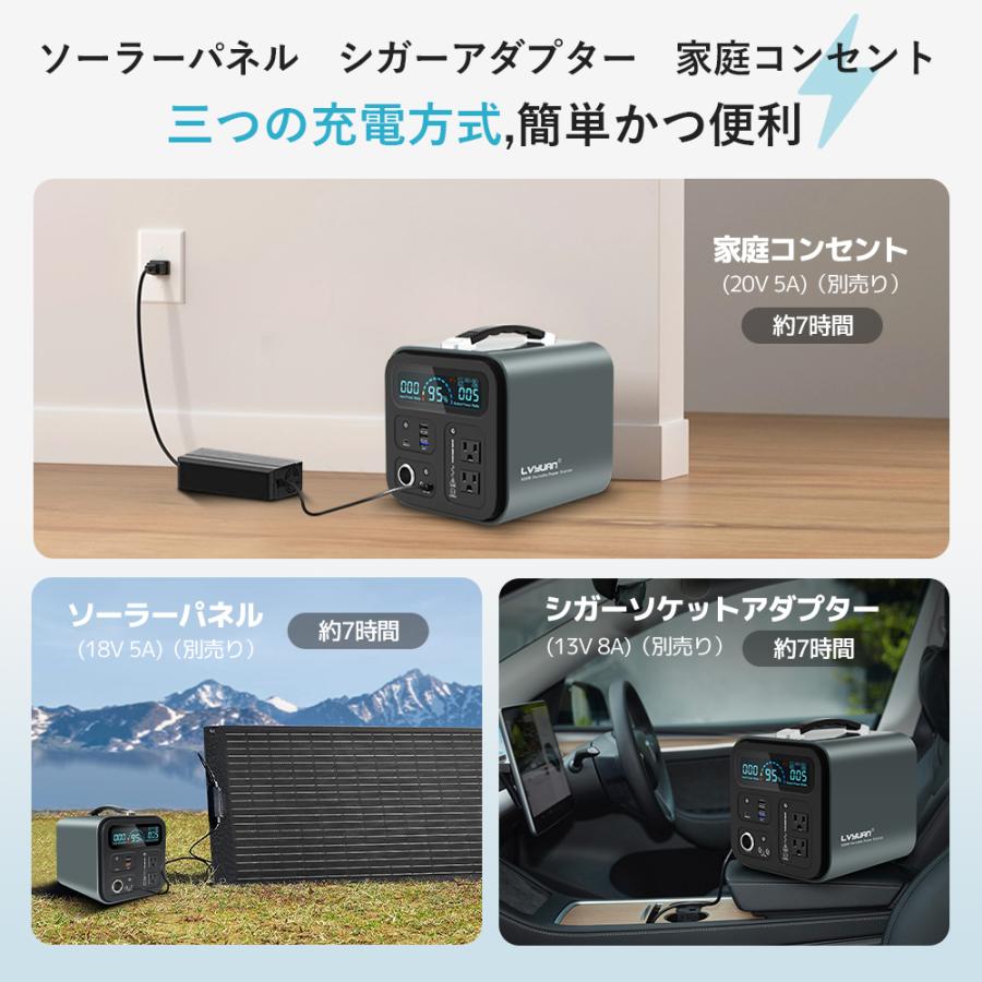 ポータブル電源 大容量 AC出力700W(サージ1000W) 189000mAh/700Wh 家庭用蓄電池 三元系リチウム電池 発電機 車中泊 純正弦波 ポータブルバッテリー 50/60HZ｜shoryu-store｜06