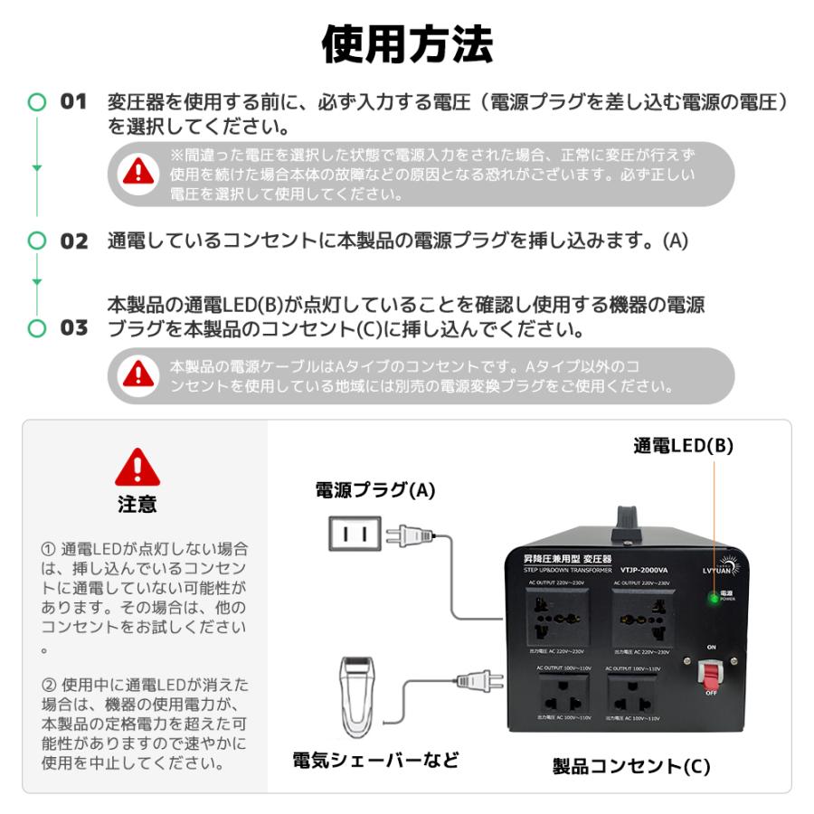 海外国内両用型変圧器 2000W PRO アップトランス ダウントランス 海外国内両用型変圧器 2000W PRO アップトランス ダウントランス