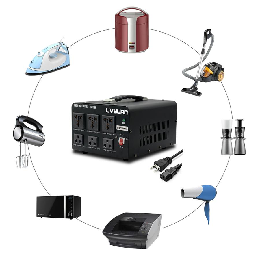 海外国内両用型変圧器 5000W 5000VA アップトランス ダウン 海外国内両用型変圧器 5000W 5000VA アップトランス ダウン