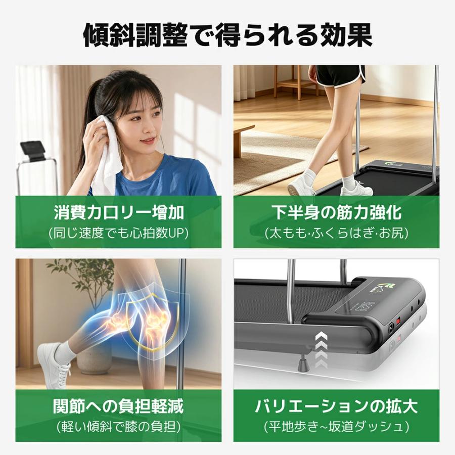 Fitsmile ランニングマシン 家庭用 MAX8km/h ルームランナー アプリ