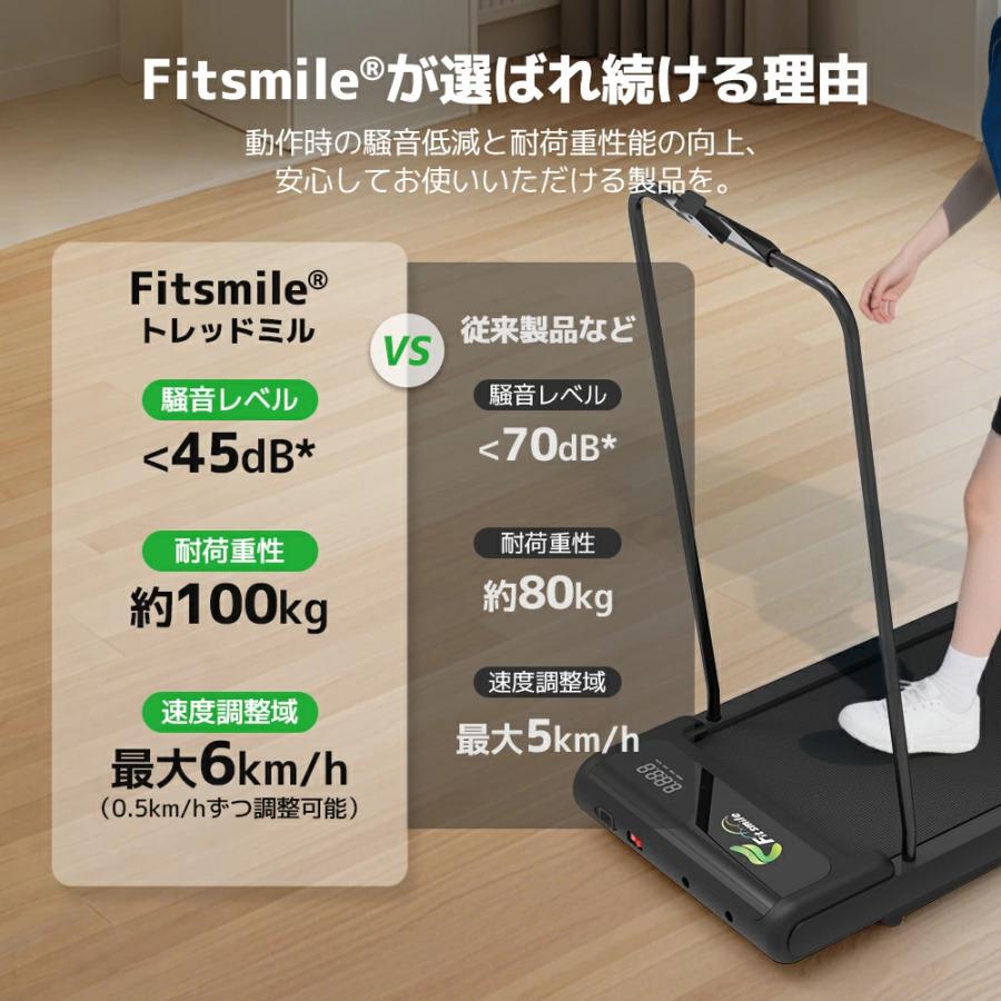 Fitsmile ランニングマシン 家庭用 MAX6km/h ルームランナー