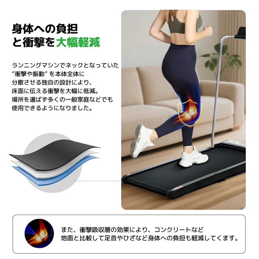 Fitsmile ランニングマシン 家庭用 MAX6km/h ルームランナー アプリ