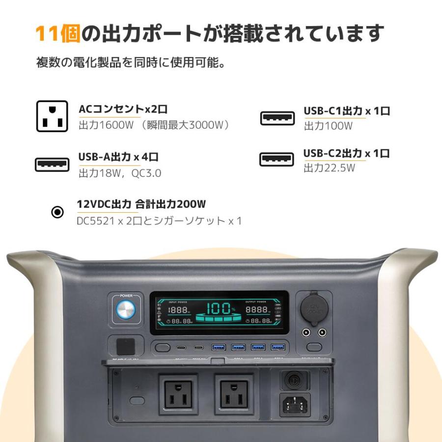 【LVYUAN】ポータブル電源 大容量 AC出力600W(サージ1000W) 153600mAh/568Wh 車中泊 純正弦波 50/60Hz 非常用電源 防災グッズ アウトドア 【1年保証】｜shoryu-store｜04