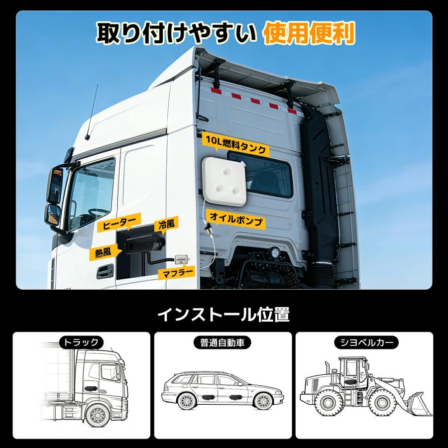 FFヒーター 12V 5KW車用 軽油 エアヒーター 燃料ヒーター 車用ヒーター