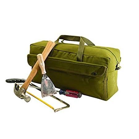 【メーカー包装済】 Texsport 11" 汎用ツールバッグ、2ポケット、グリーン 141［並行輸入］ 腰袋、工具差し