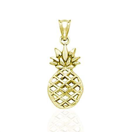 【あすつく】 イエローゴールド 14K Company Jewelry Honolulu パイナップル ペンダント ネックレス ネックレス、ペンダント