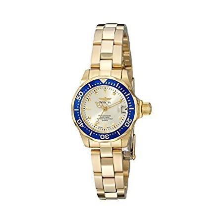海外から人気の腕時計を直輸入Invicta 14126　ウィメンズプロダイバー　ゴールドトーンダイヤルゴールドめっきステンレススティールダイブウォッチ