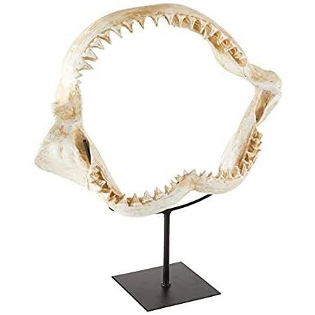 Jagged Shark's Toscano Design Jaws Ivory Statue, オブジェ、置き物 【はこぽす対応商品】