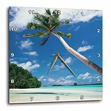 人気TOP - ローズパラー 3D トロピカルビーチの壁掛け時計 15インチ x 15インチ 掛け時計、壁掛け時計