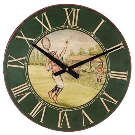 都内で Style Vintage (Misc.) murale horloge tennis de joueur mƒle 掛け時計、壁掛け時計