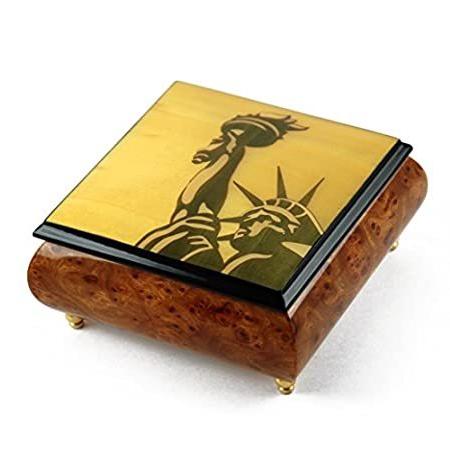 通販オフィシャルストア 象徴的な手作り自由の女神wood Inlay オブジェ 置き物 Musicalジュエリー