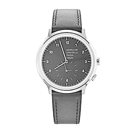 ディズニープリンセスのベビーグッズも大集合 腕時計 スイス製クォーツ ステンレススチール ヘルベチカ メンズ Mondaine レザーストラップ付き (モデル:MH1.R2020 21 ブラック 腕時計