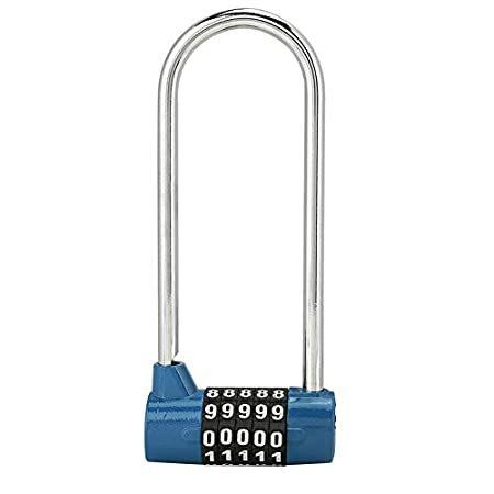 5 Digit Combination Alloy Padlock,U-Shape Security Code Lock Extra Long Cab