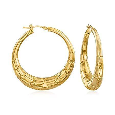 いラインアップ Animal Sterling Over Gold 18kt Italian Ross-Simons Print Earrings Hoop イヤリング