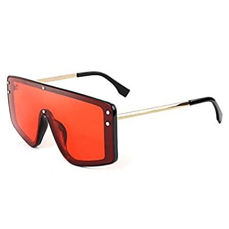 大流行中 Feisedy スタイリッシュ オーバーサイズ シャムレンズ サングラス シールド ワンピース メタルスクエアフレーム 男女兼用 B2657 カラー Plazamedspa Com