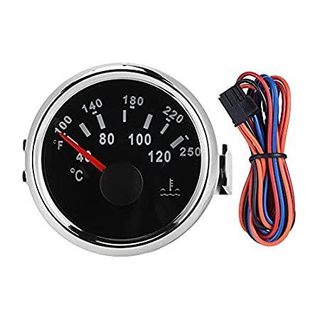 Acouto 水温計 52mm 2インチ 船舶エンジン水温計 40 1 ボートrv用温度計 ブラックダイヤルシルバーカバー Ym9maht4ia 計器類 電子パーツ Pfsko Ukim Edu Mk
