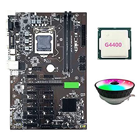 【福袋セール】 with Motherboard Mining BTC B250 SODIAL G4400 Card 12X Fan Cooling CPU+RGB マザーボード