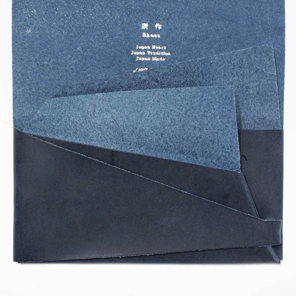 財布 長財布 メンズ レディース 牛革 所作 ロング ブライドル ブルー&グリーンの画像