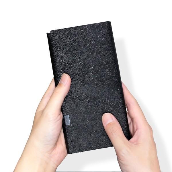 所作 財布 長財布 メンズ レディース 牛革 ロング 姫路黒桟革 黒  