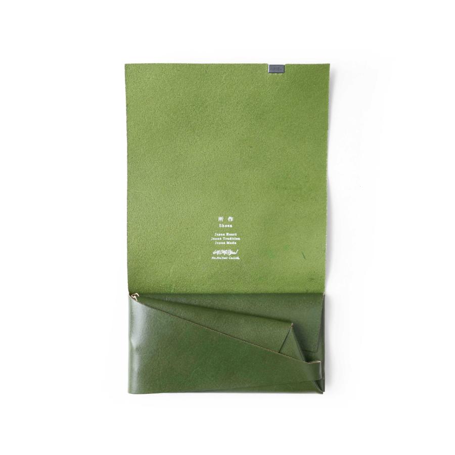 所作（shosa） 財布 長財布 メンズ レディース 牛革 ロング 抹茶
