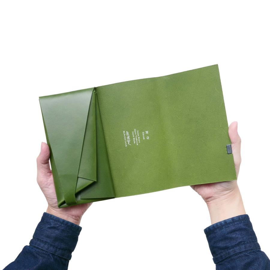 所作（shosa） 財布 長財布 メンズ レディース 牛革 ロング 抹茶