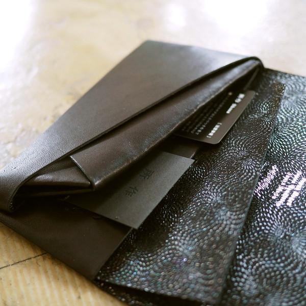 所作（shosa） 財布 長財布 メンズ レディース 牛革 ロング 鮫小紋