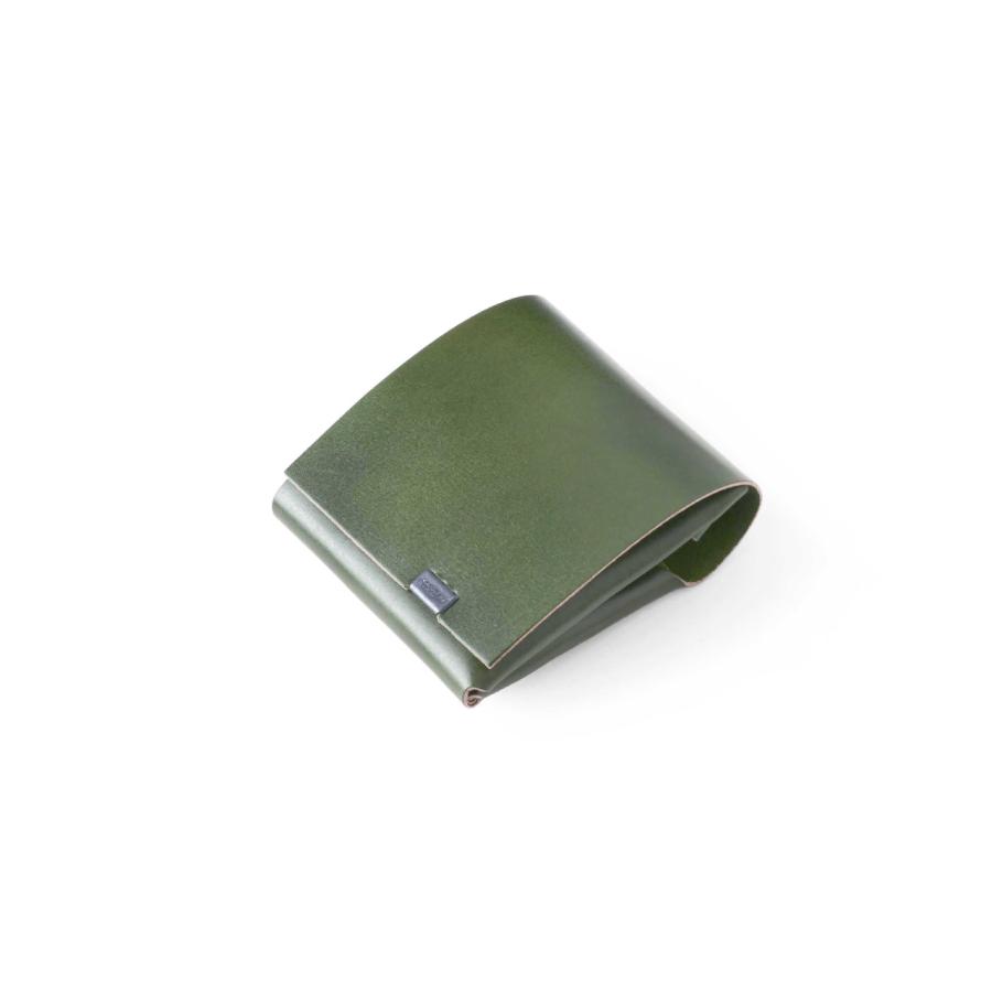 財布 二つ折り 三つ折り メンズ レディース 牛革 所作 ショート2.0  抹茶 | 所作