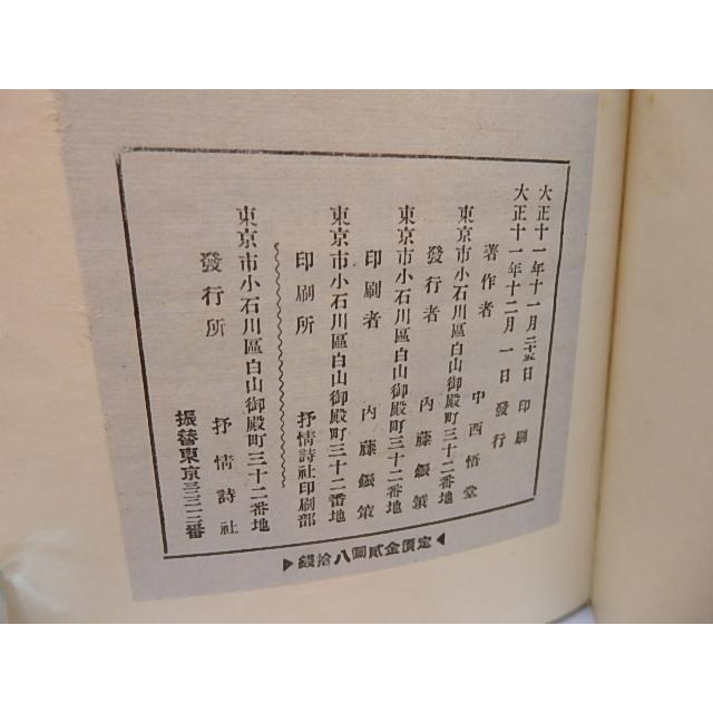 詩集 東京市/中西悟堂/抒情詩社 詩集 東京市/中西悟堂/抒情詩社