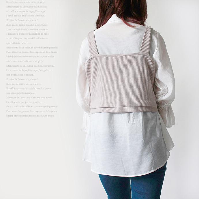 ビスチェ トップス 2点セット シャツ シアーシャツ ニットビスチェ アンサンブル パフスリーブ キャンディースリーブ 長袖 リボン 重ね着 |  | 14