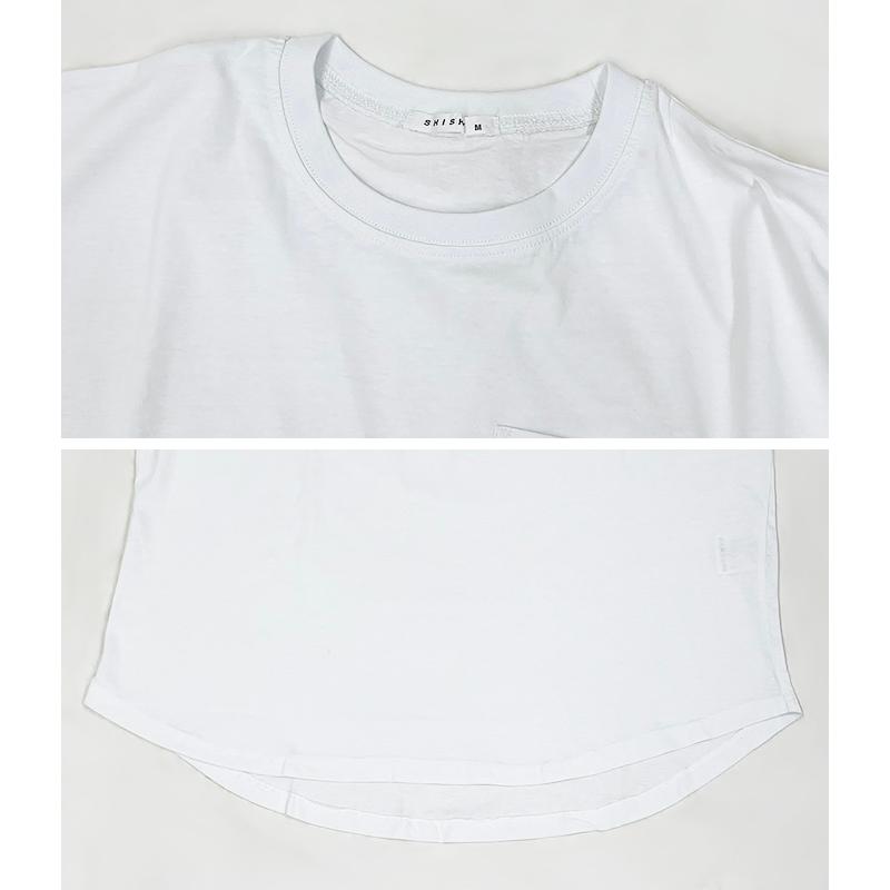 Tシャツ 半袖 カットソー 無地 ロング丈 丈長め チュニック丈 ラウンド