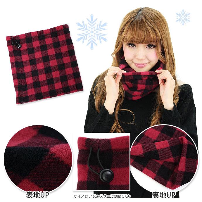 ネックウォーマー ヘアバンド 男女兼用 メンズ レディース キッズ あったか 防寒 フリース チェック コロナ 支援 応援 値下げ |  | 02