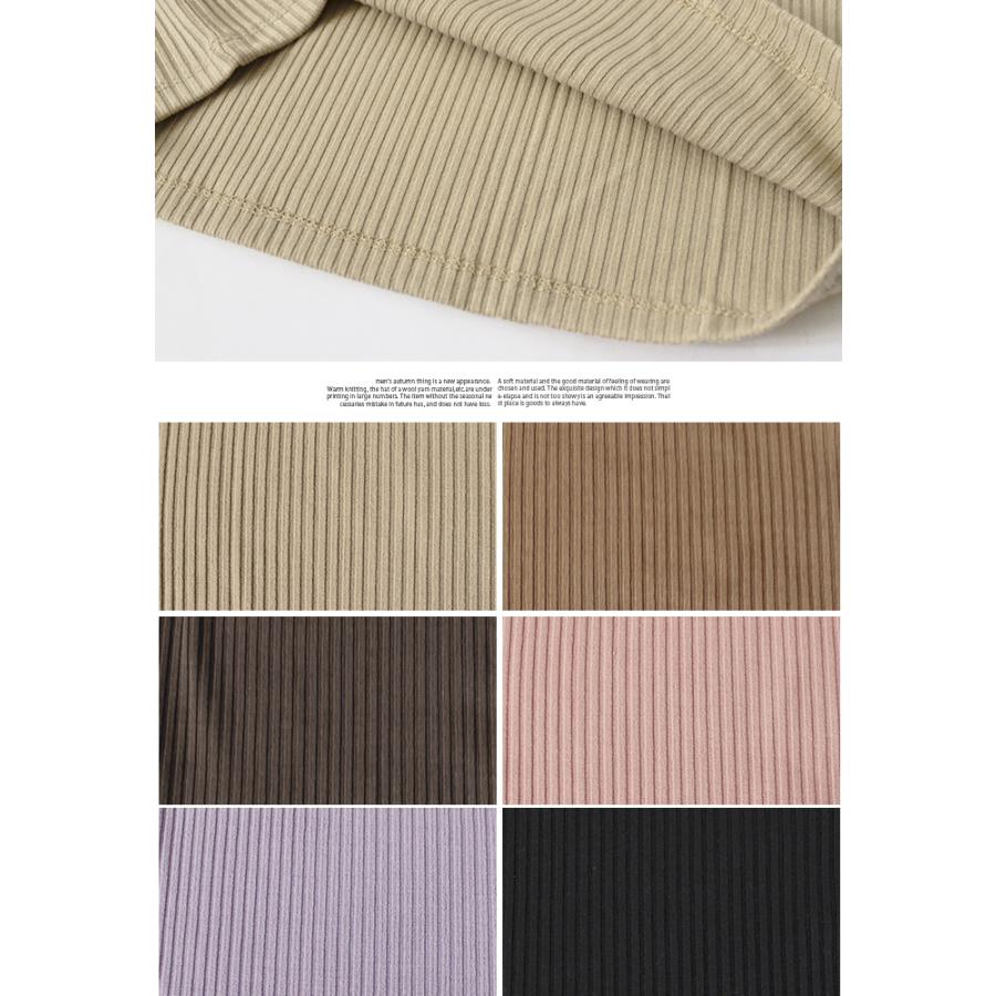 カットソー Tシャツ トップス リブカットソー 長袖 テレコ アシメショルダー アシメネック レディース 送料無料 |  | 25