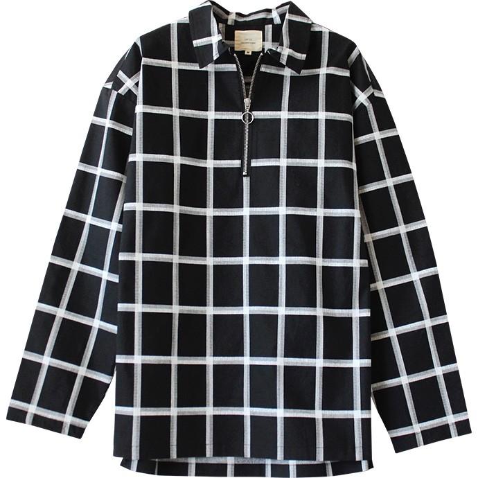 コロナ 支援 応援 値下げ メンズ シャツ ハーフジップ リングジップ