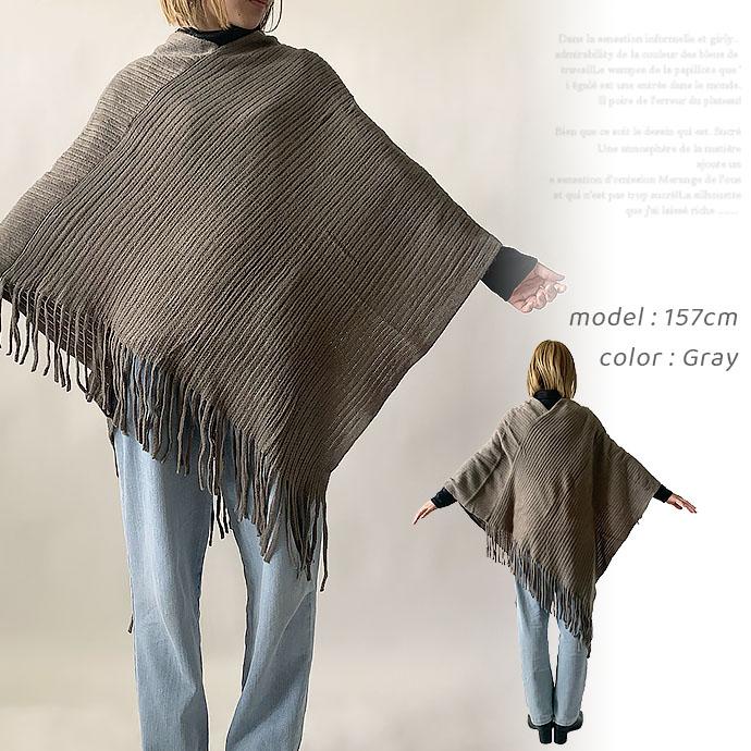 希少☆LAUREN MANOOGIAN　ウール ポンチョ ストール フリンジ 希少☆LAUREN MANOOGIAN ウール ポンチョ ストール フリンジ