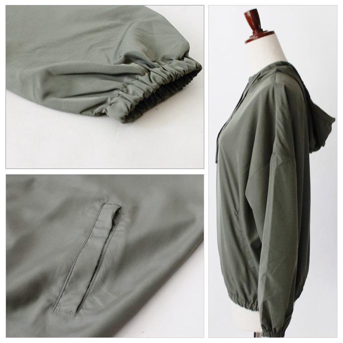 レディース パーカー ハーフ ジップ ナイロン フード ポケット スポーツ 運動 ウェア 無地 防寒 (メ) |  | 07