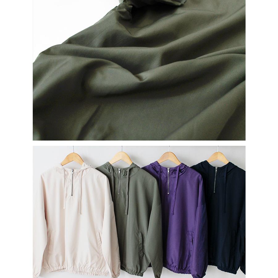 レディース パーカー ハーフ ジップ ナイロン フード ポケット スポーツ 運動 ウェア 無地 防寒 (メ) |  | 10