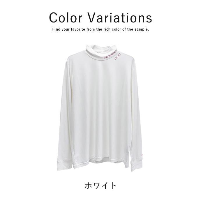 ロンT インナー シャツ 長袖 ハイネック モックネック ストレッチ マリクレール 送料無料 |  | 01