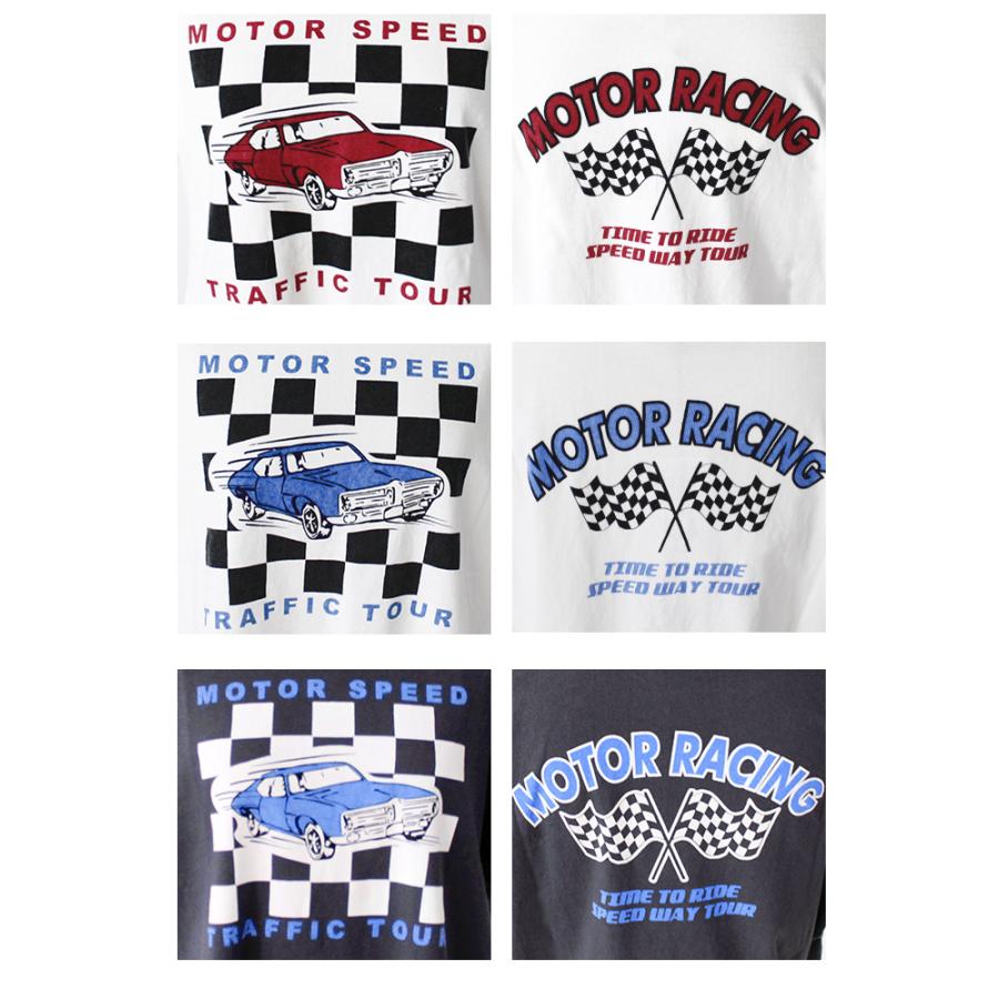 Tシャツ プリントTシャツ 半袖 トップス レディース 立体 刺繍 プリント カラフル クラシック カー 車 インナー クルーネック 丸首 送料無料 |  | 19
