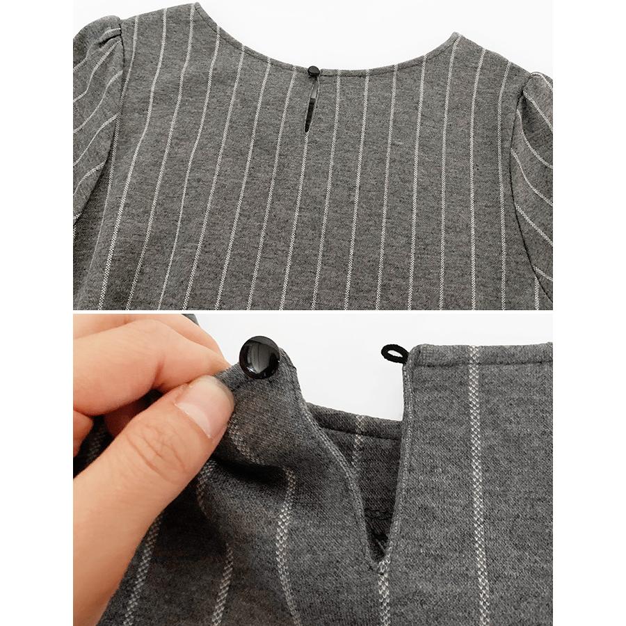 ワンピース チュニック ストライプ チュニック丈 膝丈 七分丈 七分袖 レディース クルーネック 送料無料 |  | 17