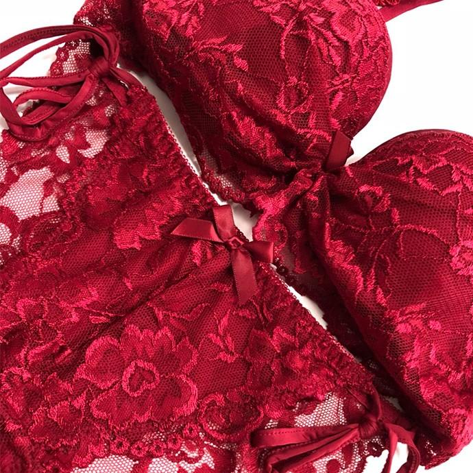 ブラジャー ブラショー 盛りブラ 盛り 谷間 ショーツ セット レース リボン 紐 紐パン セクシー 大人可愛い レディース 花 刺しゅう 透け |  | 07