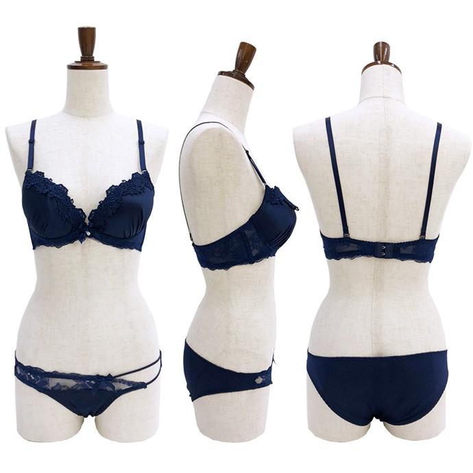 ブラジャー ブラショー 盛りブラ 盛り 谷間 ショーツ セット サテン