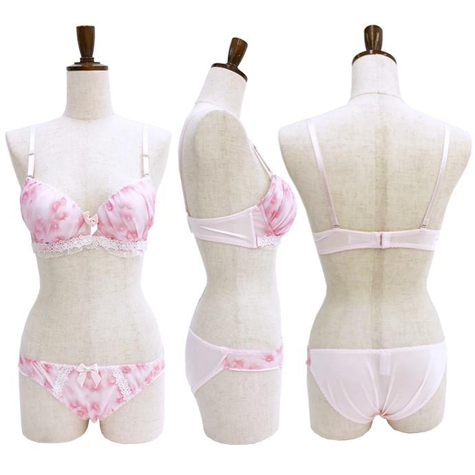 ブラジャー ブラ＆ショーツセット ブラショーセット 女性下着 レディース 盛りブラ 盛り 谷間 セット レース シフォン フリル リボン 桜 花 大人可愛い |  | 10