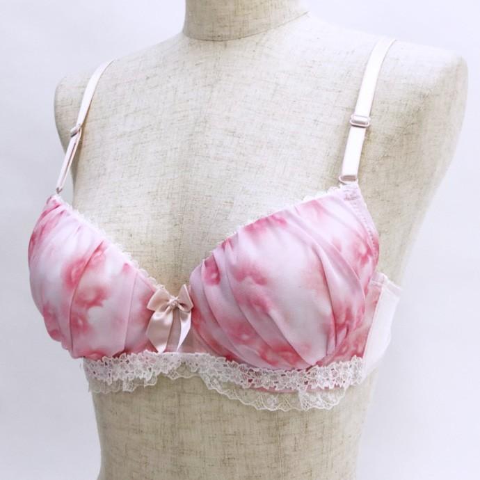 ブラジャー ブラ＆ショーツセット ブラショーセット 女性下着 レディース 盛りブラ 盛り 谷間 セット レース シフォン フリル リボン 桜 花 大人可愛い |  | 06