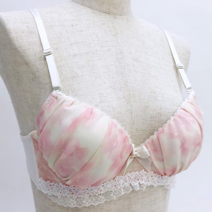 ブラジャー ブラ＆ショーツセット ブラショーセット 女性下着 レディース 盛りブラ 盛り 谷間 セット レース シフォン フリル リボン 桜 花 大人可愛い |  | 07