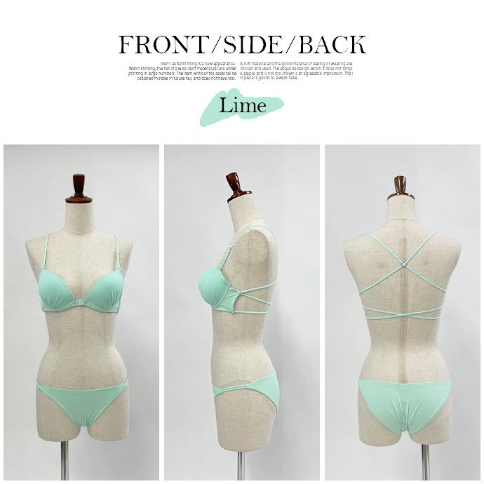 ブラジャー ショーツ ブラショー セット フロントホック バッククロス 下着 上下 調整可能（メ) 送料無料 |  | 16
