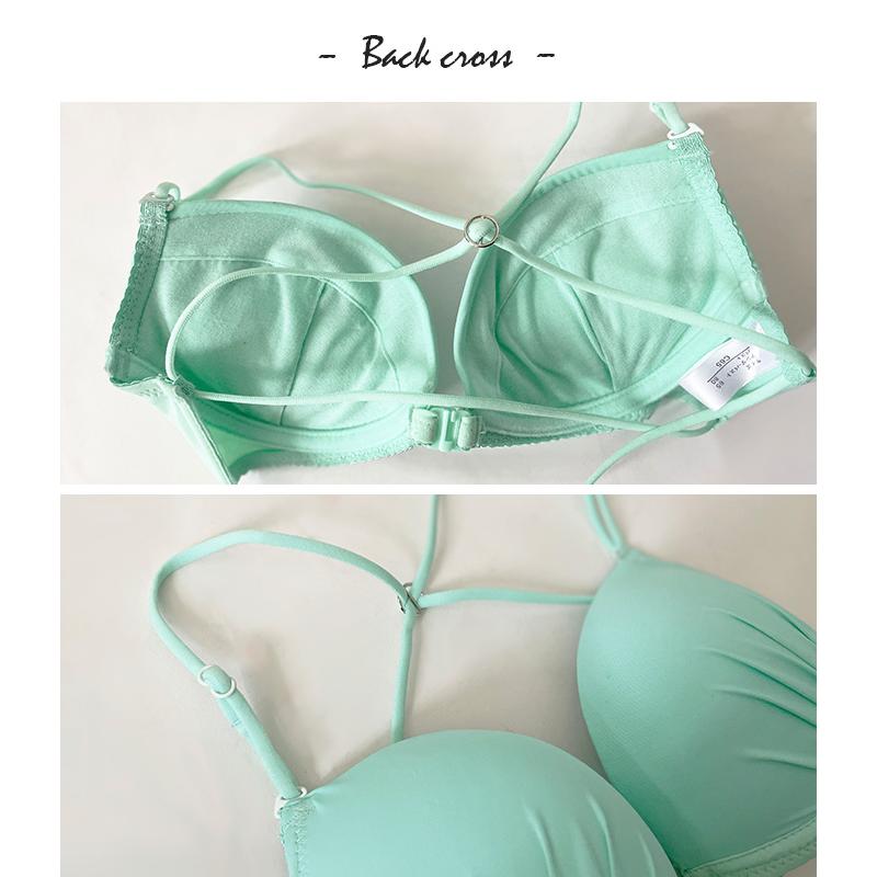 ブラジャー ショーツ ブラショー セット フロントホック バッククロス 下着 上下 調整可能（メ) 送料無料 |  | 06