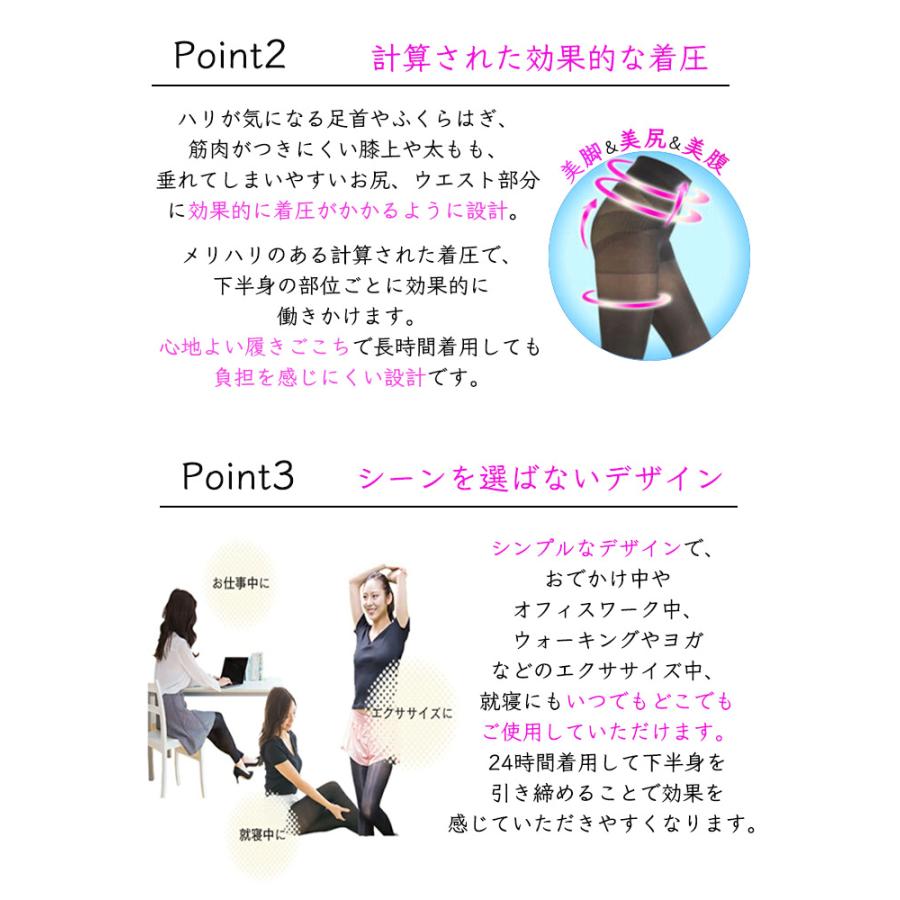 値下げ Piede Sarah ピエド・サラ ボディメイク 着圧レギンス スタイルアップ 引き締め 着圧 美脚 美尻 美腹 送料無料 |  | 03