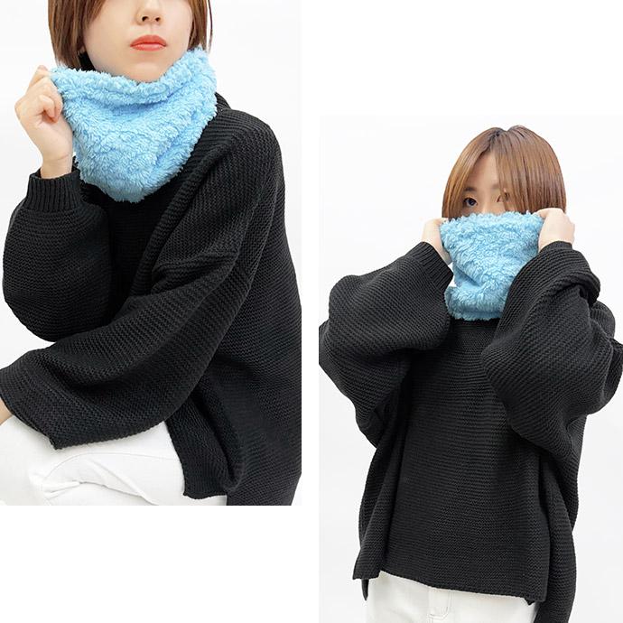 ネックウォーマー ヘアバンド 2way 防寒 ボア あったか ふわふわ